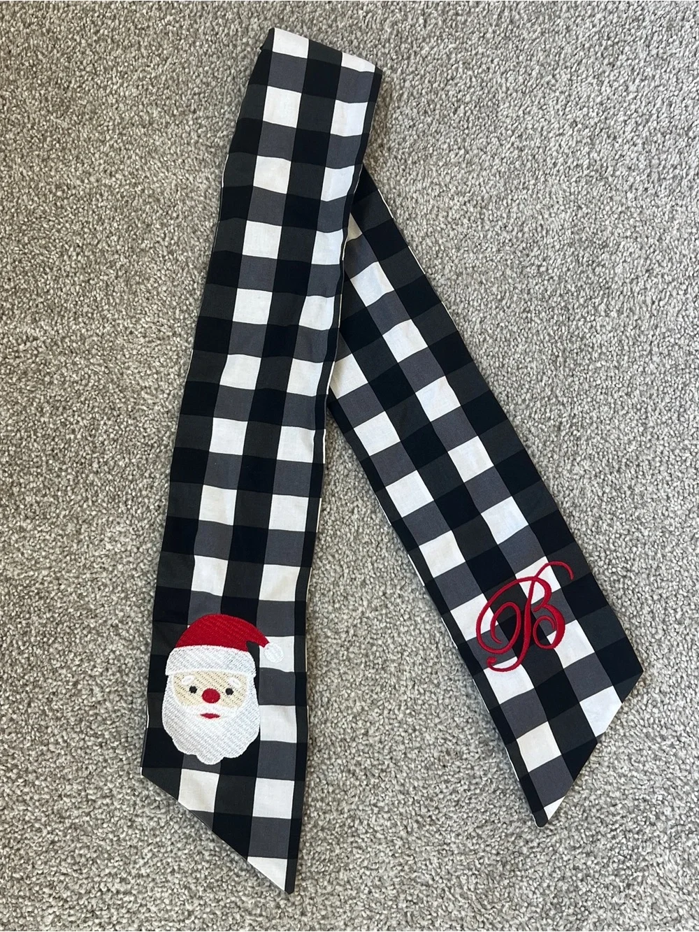Christmas Wreath Sash With Embroidered B